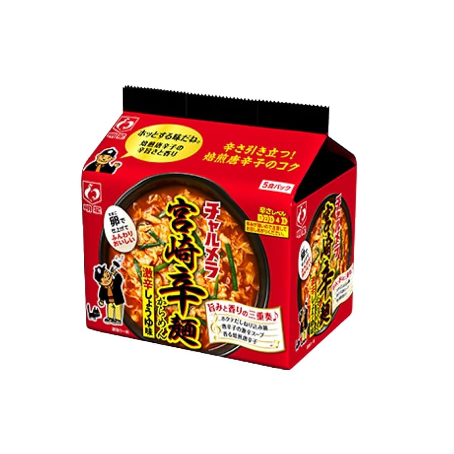 Amazon.co.jp: 【まとめ買い】明星 チャルメラ 宮崎辛麺 激辛